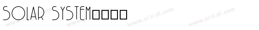 Solar System字体转换